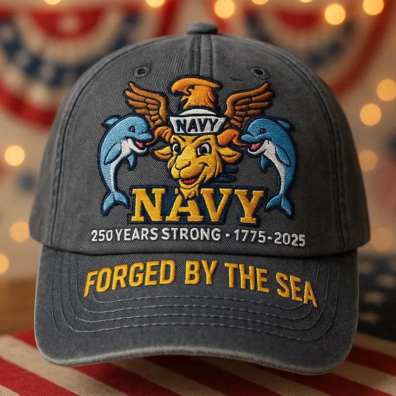 U.S Navy Veteran Hat 250 Years Strong 1775 2025 Forged By The Sea Patriotic Gift Ideas