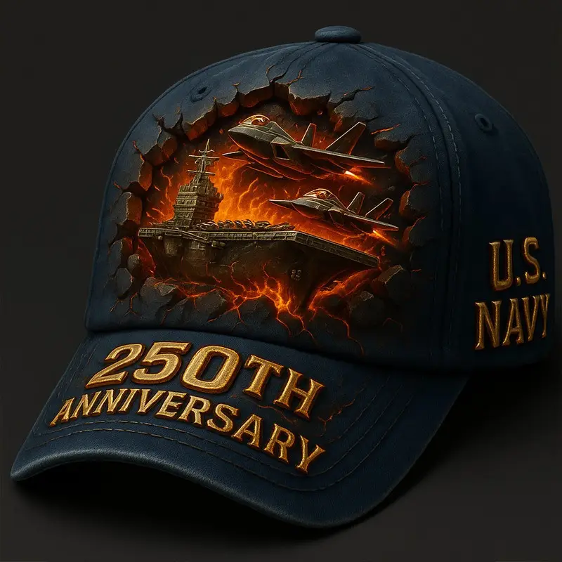 U.S Navy Veteran Hat 250th Anniversary Military Cap Presents For Patriots U.S Navy Veteran Hat 250th Anniversary Military Cap Presents For Patriots - Image 1