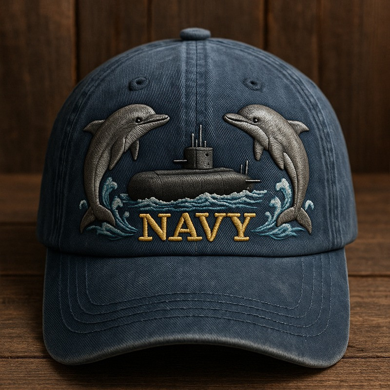 U.S Navy Veteran Hat Dolphin Forged By The Sea Patriotic Military Present Ideas