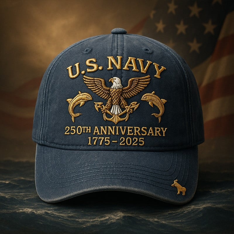 U.S Navy Veteran Hat Eagle 250th Anniversary 1775 2025 Patriotic Gifts For Him U.S Navy Veteran Hat Eagle 250th Anniversary 1775 2025 Patriotic Gifts For Him - Image 1