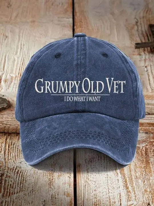 U.S Veteran Grumpy Old Vet Hat I Do What I Want Best Veterans Day Merch