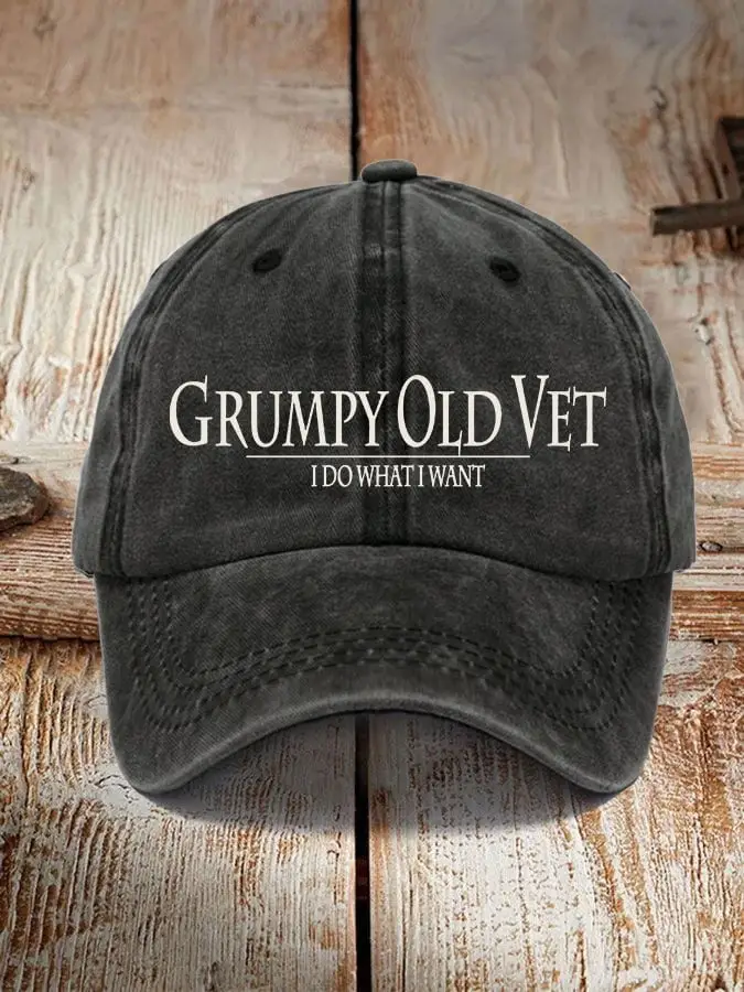U.S Veteran Grumpy Old Vet Hat I Do What I Want Best Veterans Day Merch