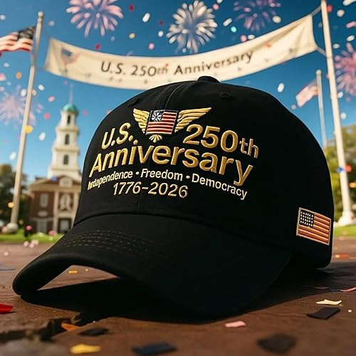 U.S. 250th Anniversary Hat American Independence Freedom Democracy Cap Patriotic Gifts
