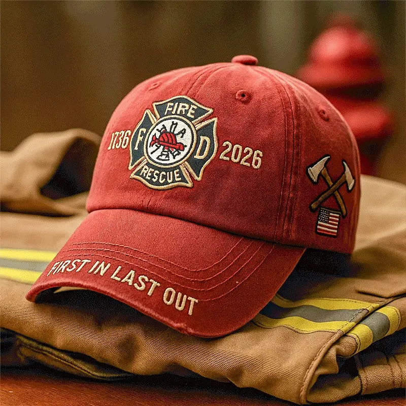 U.S. Firefighting Fire Rescue Hat First In Last Out 1736 2026 Best Honor Merch Ideas