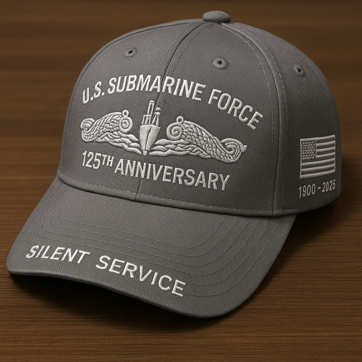 U.S. Submarine Force 125th Anniversary Hat 1900 2025 Silent Service Patriotic Military Gifts