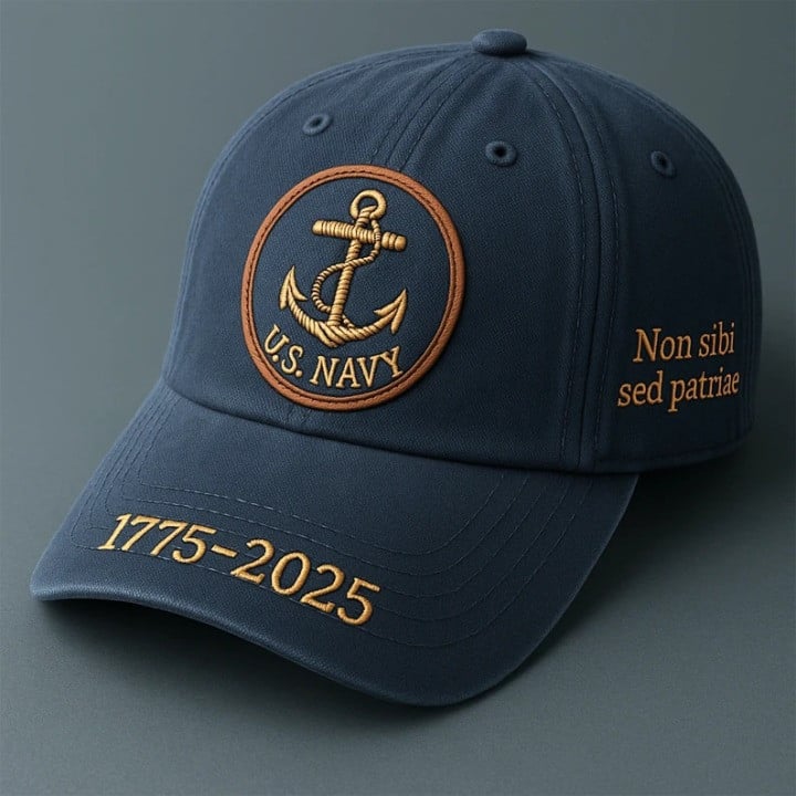 U.S.Navy 250th Anniversary Hat Non Sibi Sed Patriae 1775 2025 Best USN Merch