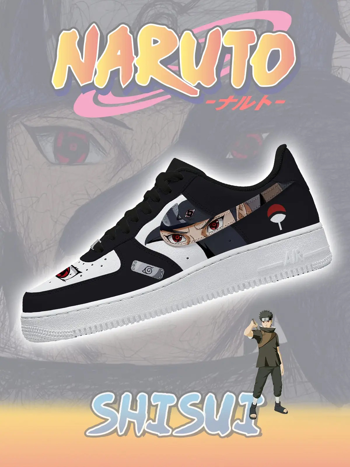 Uchiha Shisui Air Force 1 Shoes Sneakers