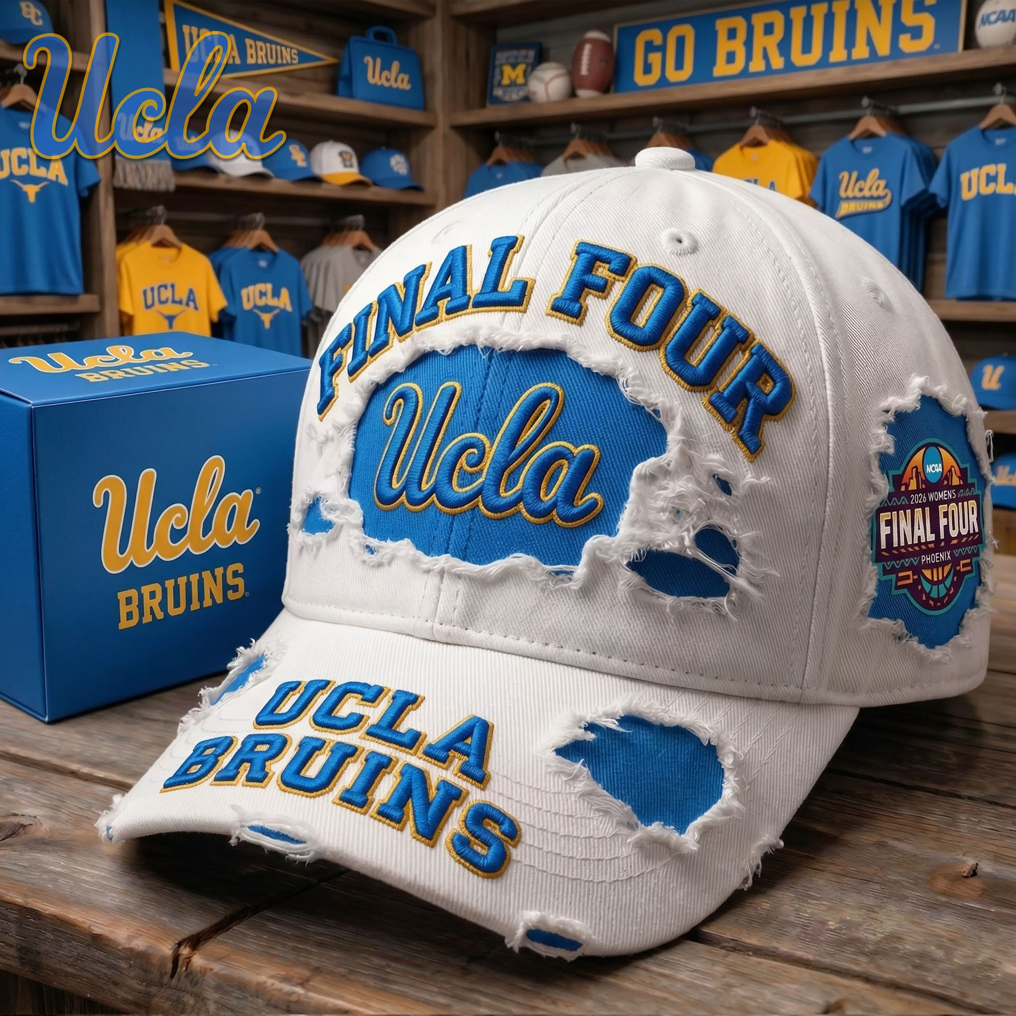 UCLA Bruins Final Four Ball Cap Championship Clothing Gift For Basketball Fans UCLA Bruins Final Four Ball Cap Championship Clothing Gift For Basketball Fans - Image 1