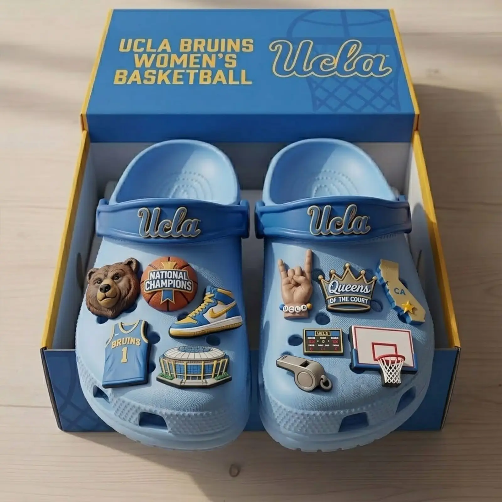UCLA Bruins Women Basketball Crocs Shoes NCAA Women Nation Champions Gift For Her