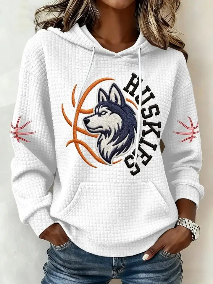 UConn Huskies Hoodie Women's Game Day Apparel Best Gifts For Basketball Lovers