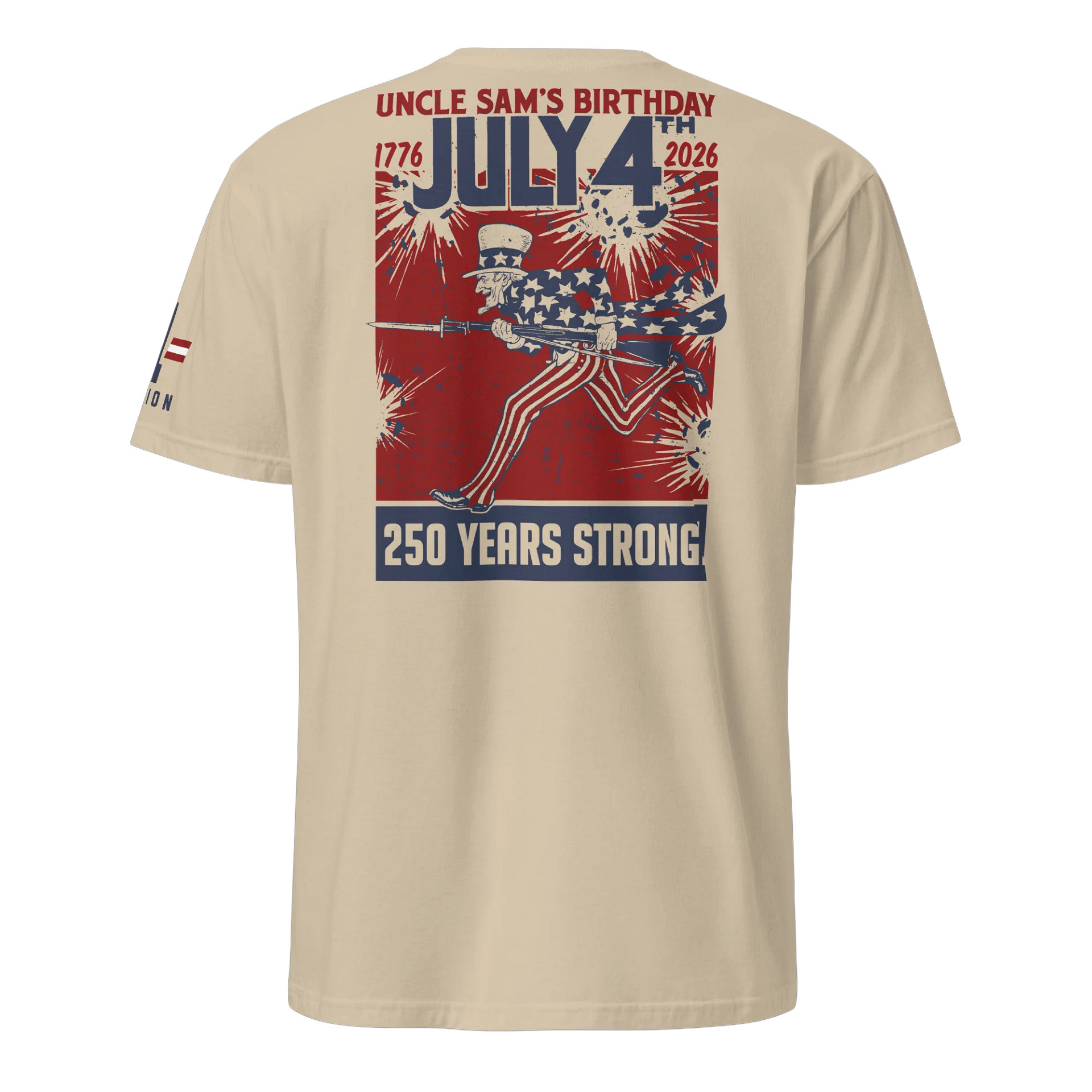 Uncle Sam's Birthday July 4 1776 2026 T-Shirt 250 Years Strong Clothing Gift Ideas