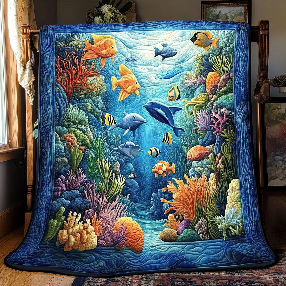 Under Sea Quilt Best Throw Blanket Good Gifts For Dads 50Th Birthday