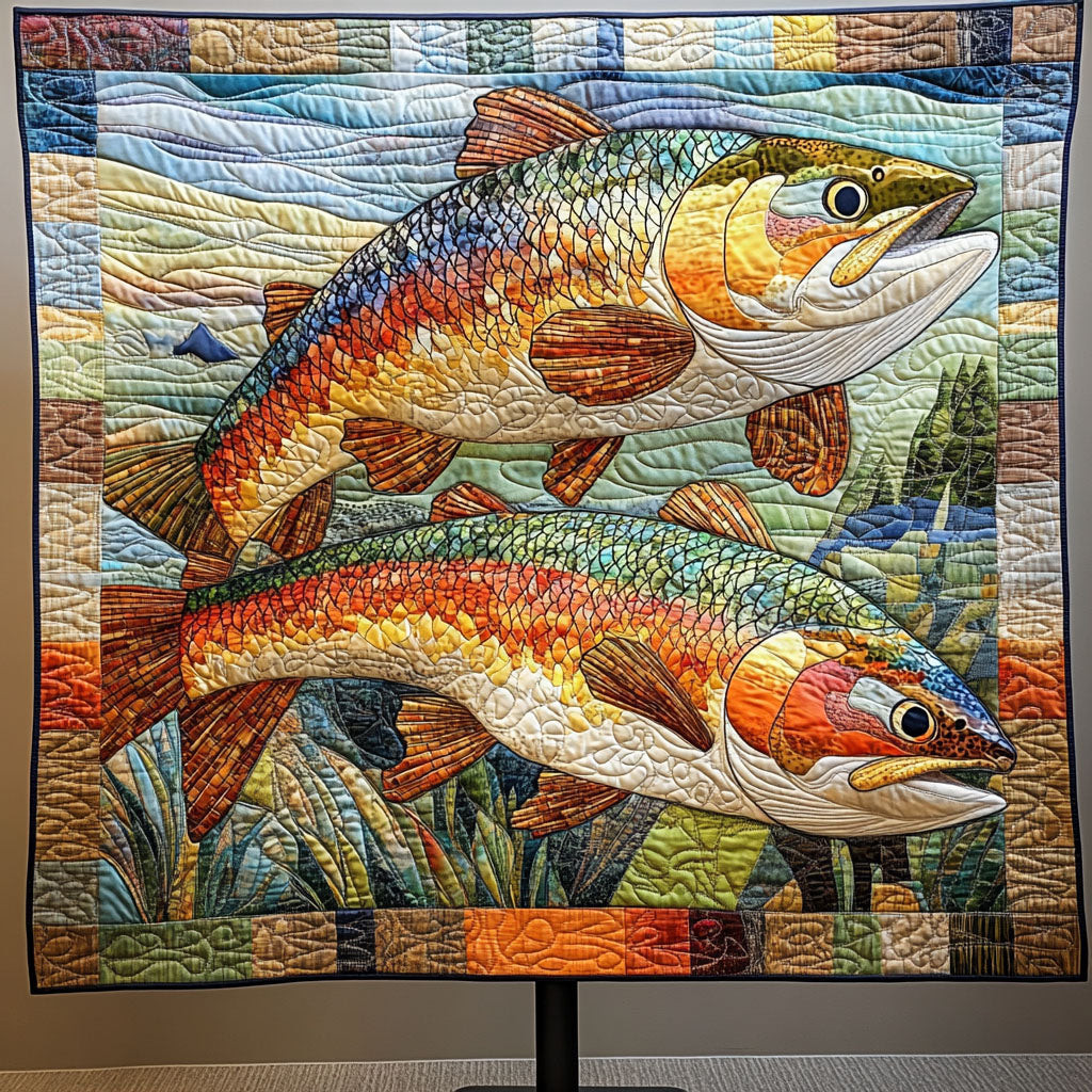 Underwater Tapestry Quilted Blanket Christmas Bedroom Decor Cool Fishing Gifts Underwater Tapestry Quilted Blanket Christmas Bedroom Decor Cool Fishing Gifts - Image 1