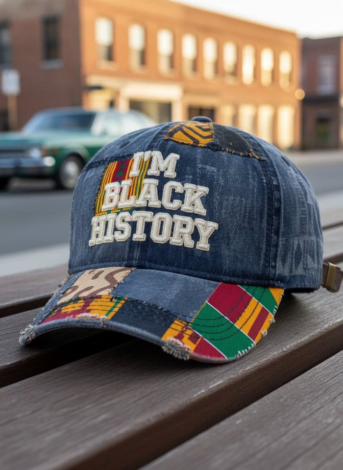 Unisex African American Art Hat I'm Black History Baseball Cap Unique Gift For Son Unisex African American Art Hat I'm Black History Baseball Cap Unique Gift For Son - Image 1