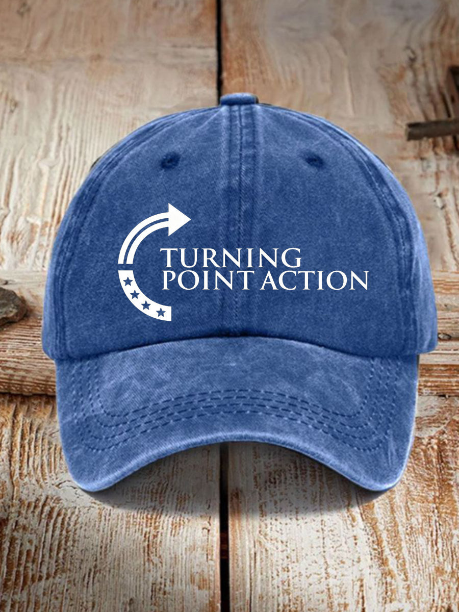 Unisex Charlie Kirk Turning Point Usa Trump Commemorative Hat Blue Turning Point Usa Merchandise Store