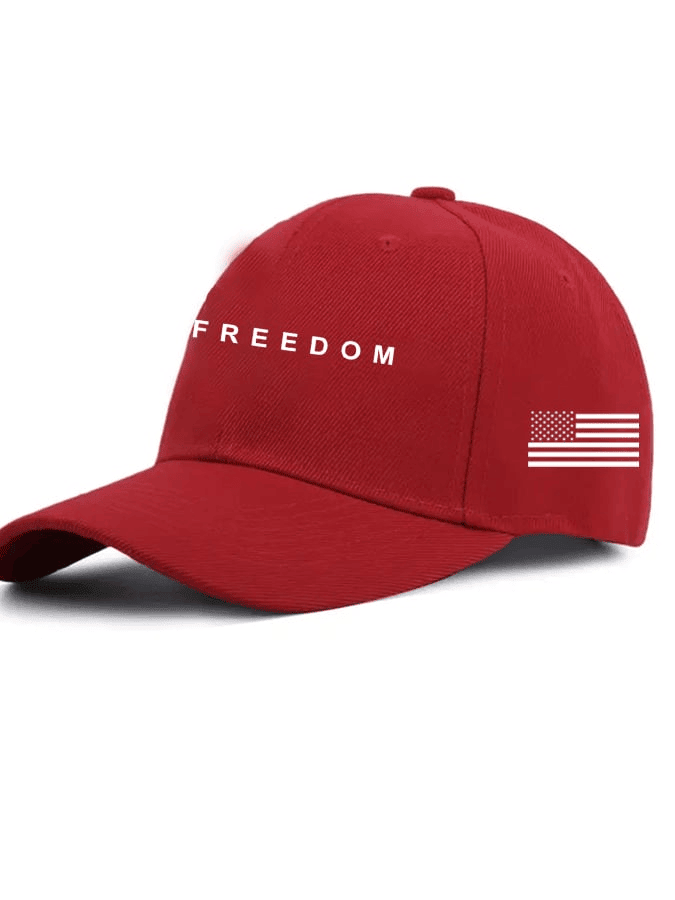 Unisex Freedom American Flag Print Baseball Cap Unisex Freedom American Flag Print Baseball Cap - Image 1