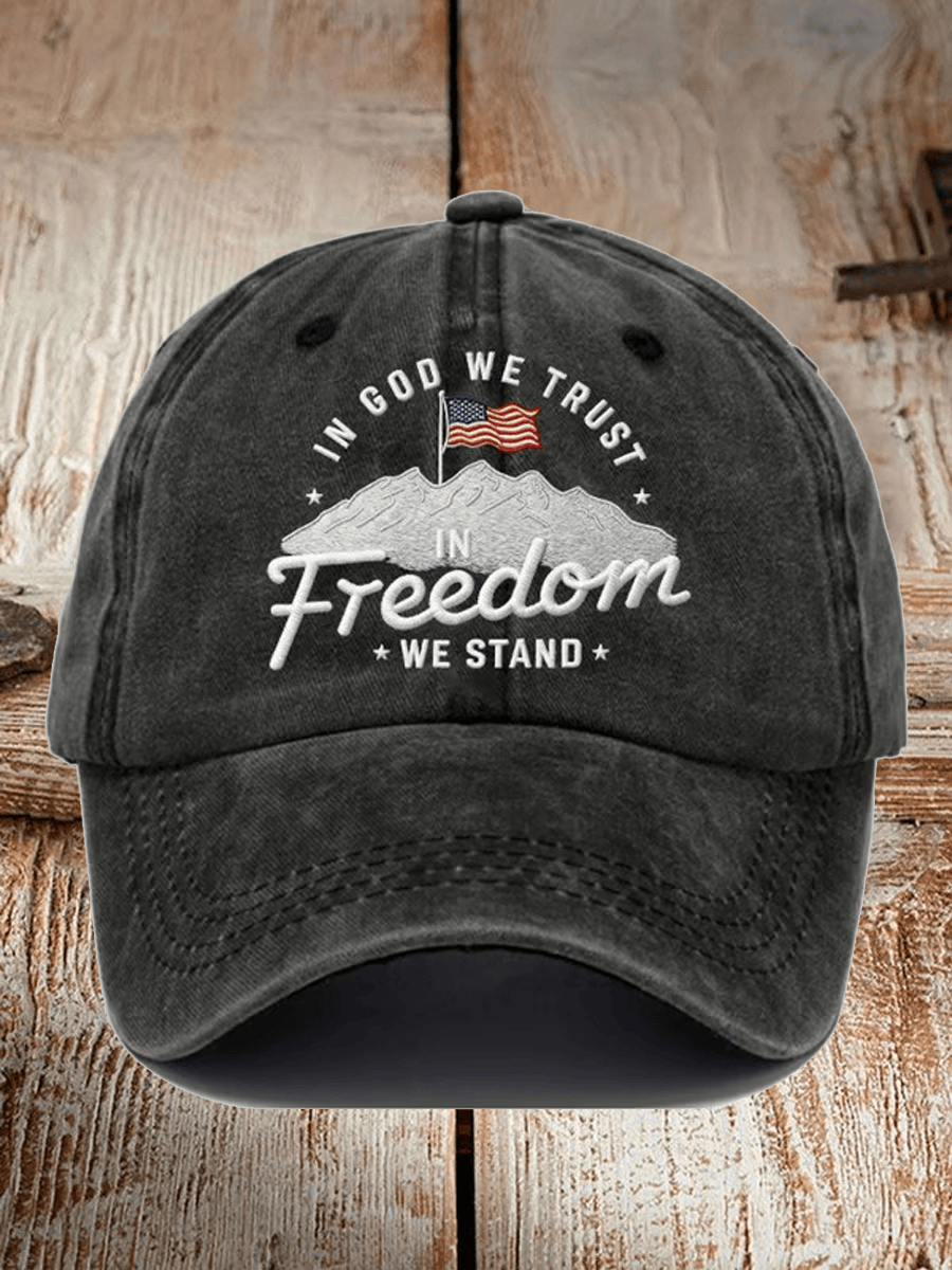 Unisex In God We Trust Hat In Freedom We Stand Baseball Cap Religious Gifts For Her