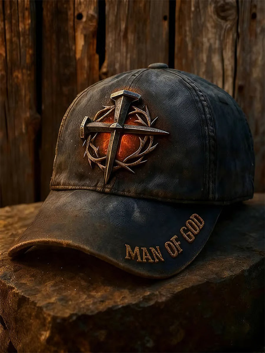 Unisex Man Of God Dad Hat Jesus Cross Cap Religious Gifts For Brother