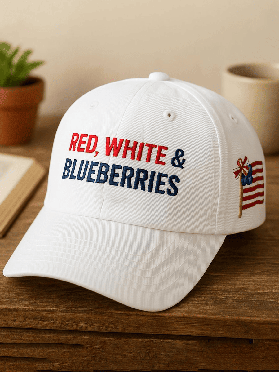 Unisex Red White And Blueberries Hat Charlie Kirk Merch
