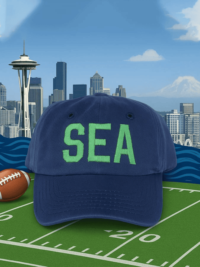 Unisex Seahawks Embroidered Hat Seattle Football Merch Gift for Dad Unisex Seahawks Embroidered Hat Seattle Football Merch Gift for Dad - Image 1