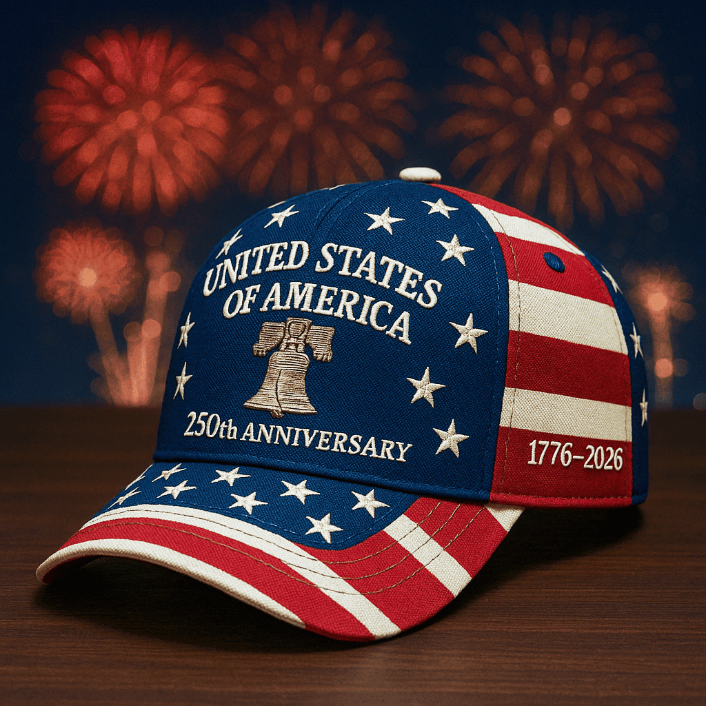 United States 250th Anniversary Commemorative Baseball Cap Patriotic USA Baseball Hat