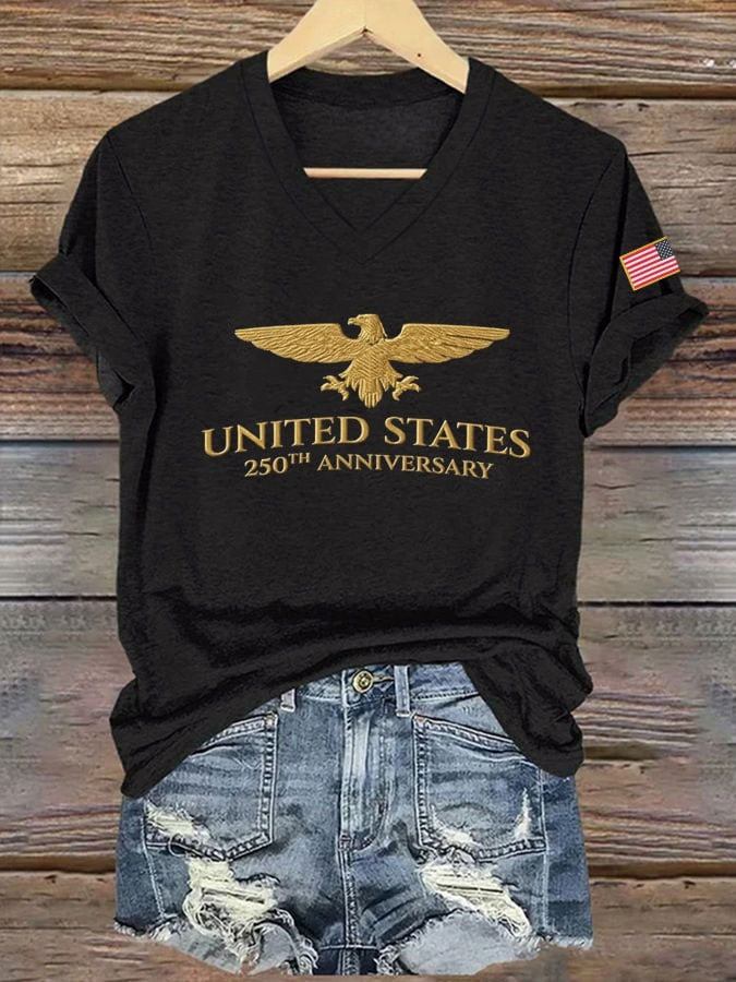 United States 250th Anniversary Eagle T-Shirt USA 1776 2026 Patriotic Flag Tee Gift For Mom