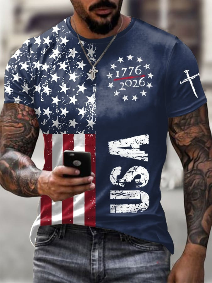 United States 250th Anniversary Merch Shirt 1776 2026 Fourth of July Gift Mens