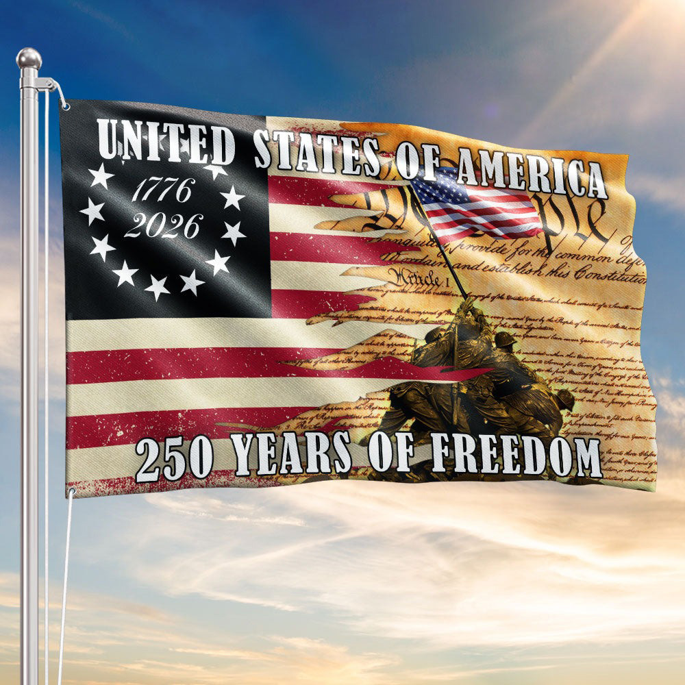 United States America Flag 250 Years We The People Patriotic Grommet Flag Gift Ideas United States America Flag 250 Years We The People Patriotic Grommet Flag Gift Ideas - Image 1