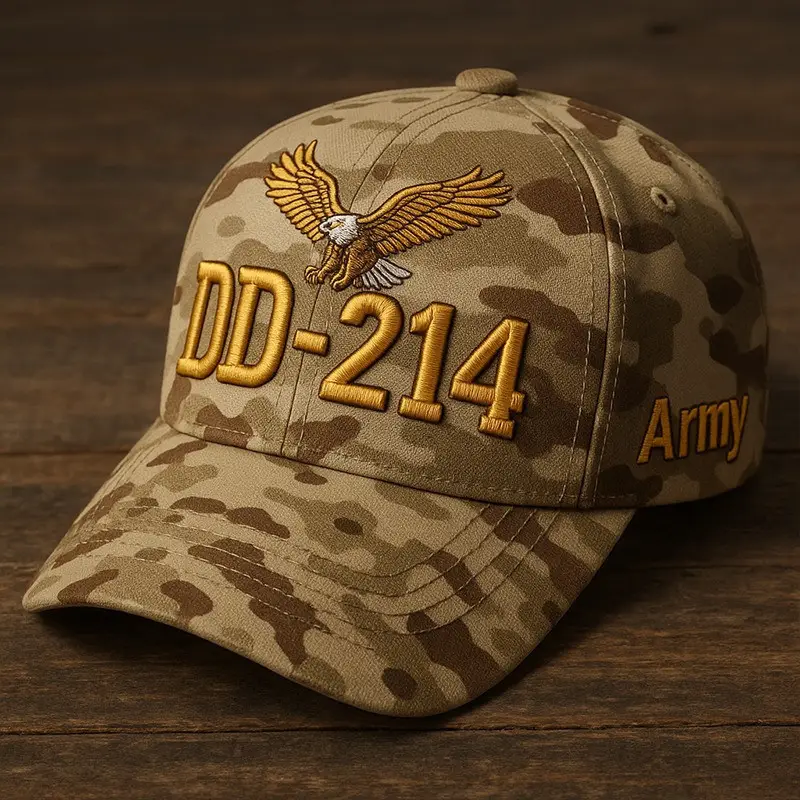 United States Army DD-214 Veteran Hat Eagle Military Cap Presents For Patriots