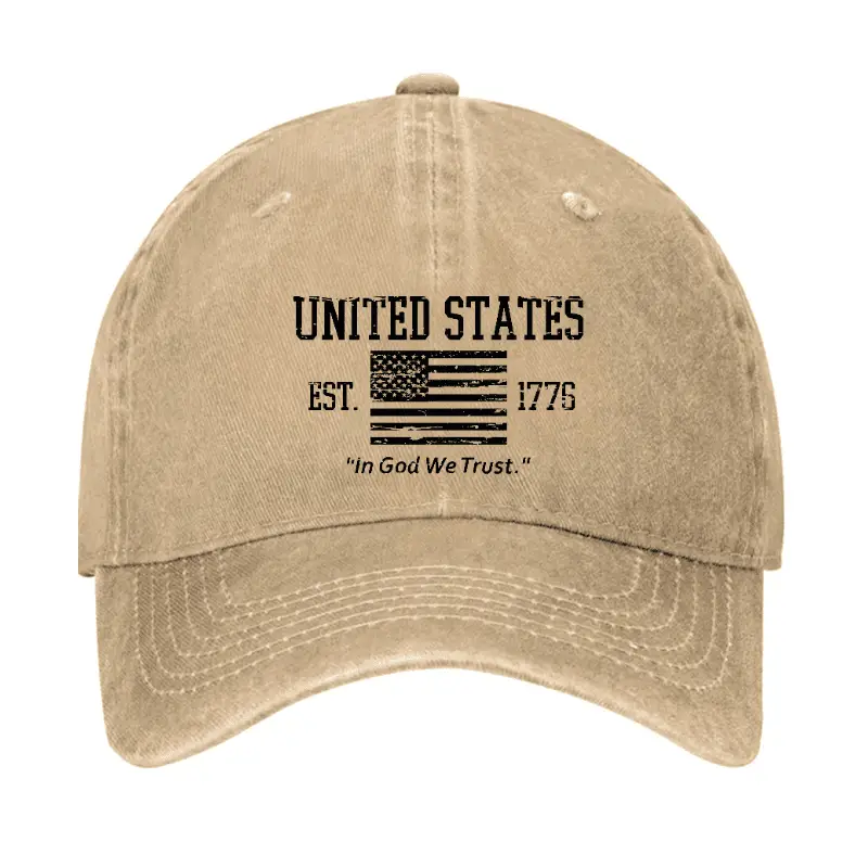 United States In God We Trust Cap Funny Quote T-Shirt for Men – Witty Saying Tee