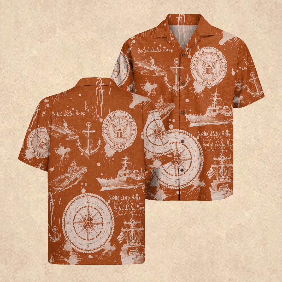 United States Navy Hawaiian Shirt 250th Anniversary Apparel Gift on Memorial Day United States Navy Hawaiian Shirt 250th Anniversary Apparel Gift on Memorial Day - Image 1