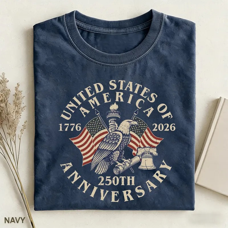 United States Of America 250th Anniversary T-Shirt 1776 2026 Eagle Patriotic Gift For Fans