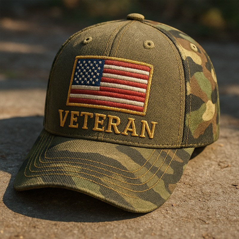 United States Veterans Camo Hat Us Flag Veterans Cap Best Gifts For Patriotics