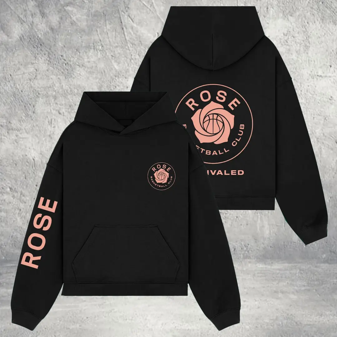Unrivaled Merch Rose Basketball Club Logo Hoodie Game Day Clothing for Team Rose