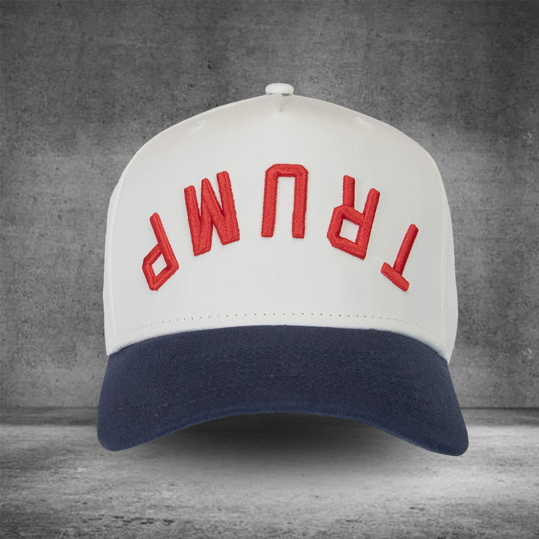 Upside Down Trump Embroidered Hat Trump Store Merch MAGA Gift for Dad Upside Down Trump Embroidered Hat Trump Store Merch MAGA Gift for Dad - Image 1