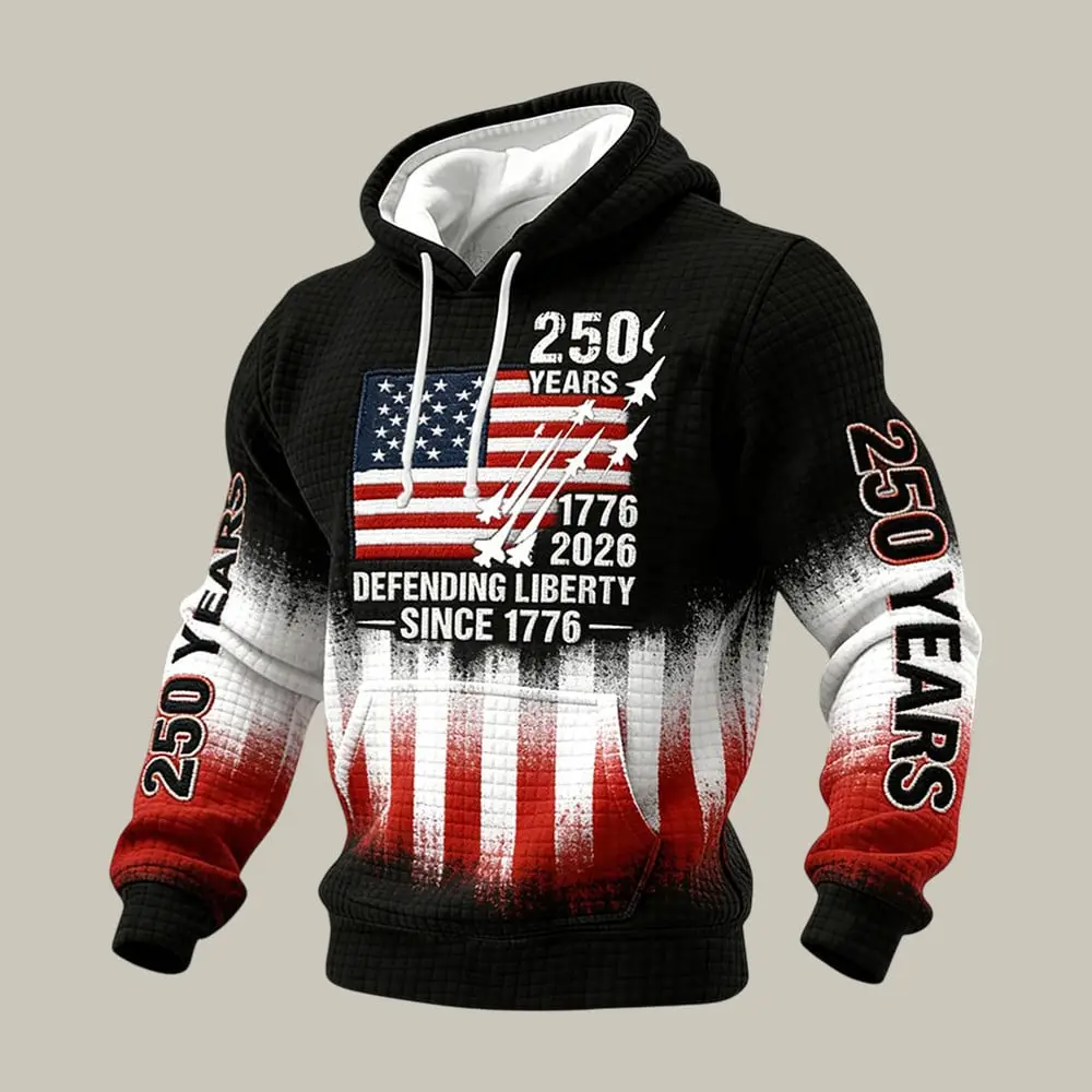 US 250 Years 1776 2026 Hoodie American Flag Apparel Patriotic Husband Gifts US 250 Years 1776 2026 Hoodie American Flag Apparel Patriotic Husband Gifts - Image 1