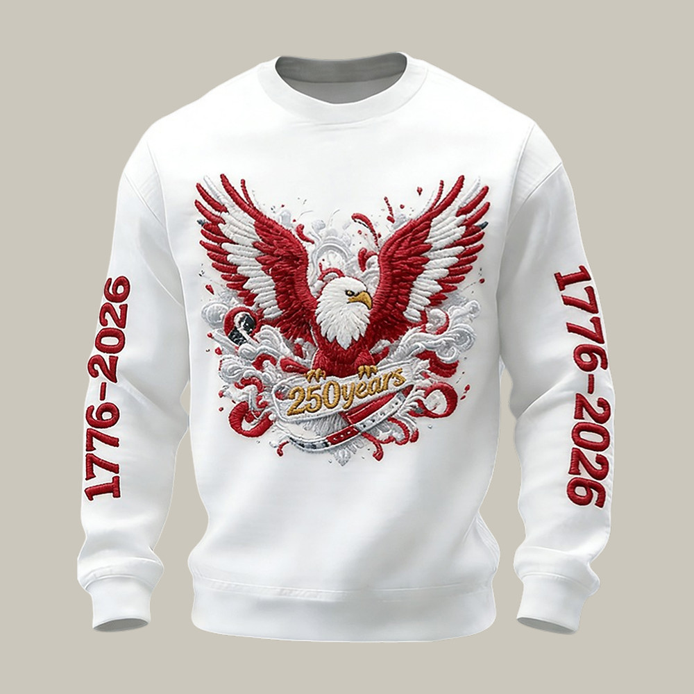 US 250 Years 1776 2026 Patriotic Eagle Long Sleeve Shirt 4th Of July Attire Cool Gift For Patriots US 250 Years 1776 2026 Patriotic Eagle Long Sleeve Shirt 4th Of July Attire Cool Gift For Patriots - Image 1