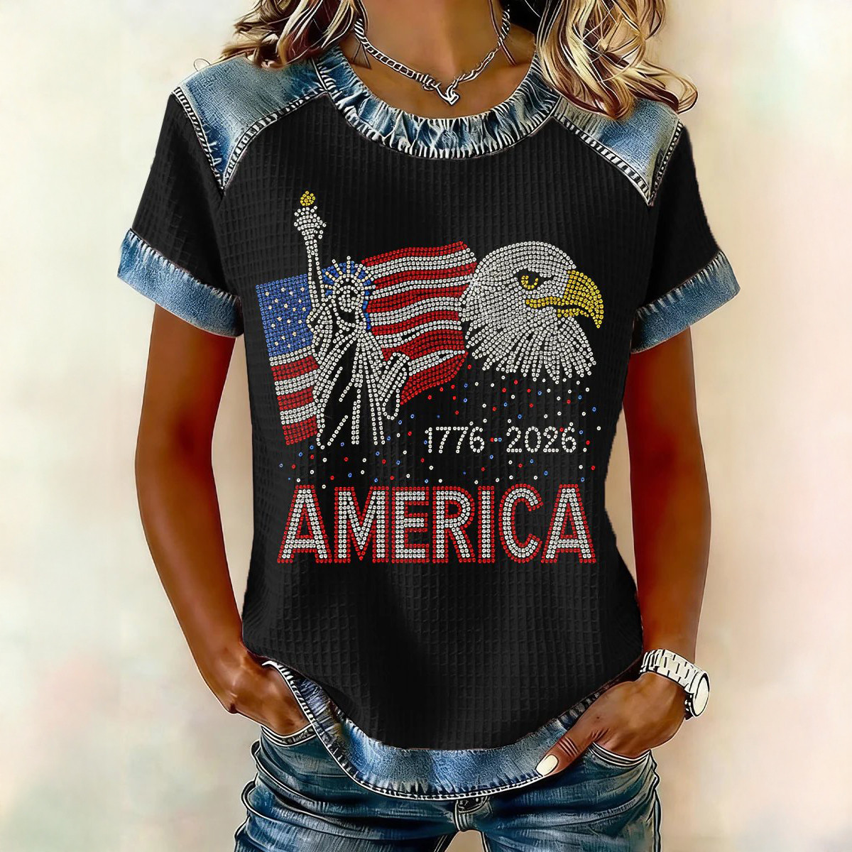 US 250 Years 1776 2026 T-Shirt Patriotic Eagle Statue Of Liberty Clothing Line US 250 Years 1776 2026 T-Shirt Patriotic Eagle Statue Of Liberty Clothing Line - Image 1