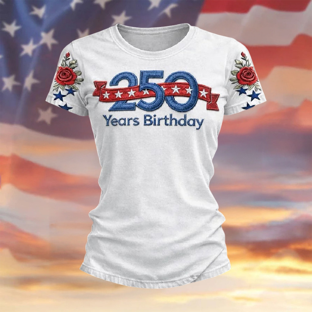 US 250 Years Of Birthday T-Shirt Independence Day 2026 Clothes Patriotic Gift Idea US 250 Years Of Birthday T-Shirt Independence Day 2026 Clothes Patriotic Gift Idea - Image 1