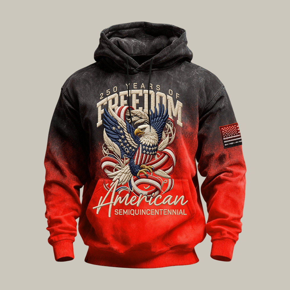 US 250 Years Of Freedom 1776 2026 Hoodie America's Birthday Apparel Best Gift For Patriots US 250 Years Of Freedom 1776 2026 Hoodie America's Birthday Apparel Best Gift For Patriots - Image 1