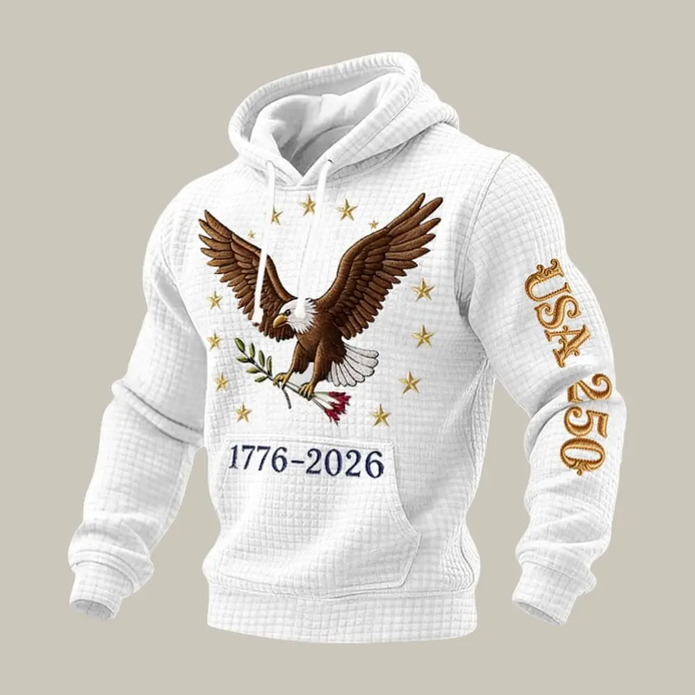 US 250th Anniversary 1776 2026 Eagle Hoodie Independence Day Apparel Gift For 4Th Of July