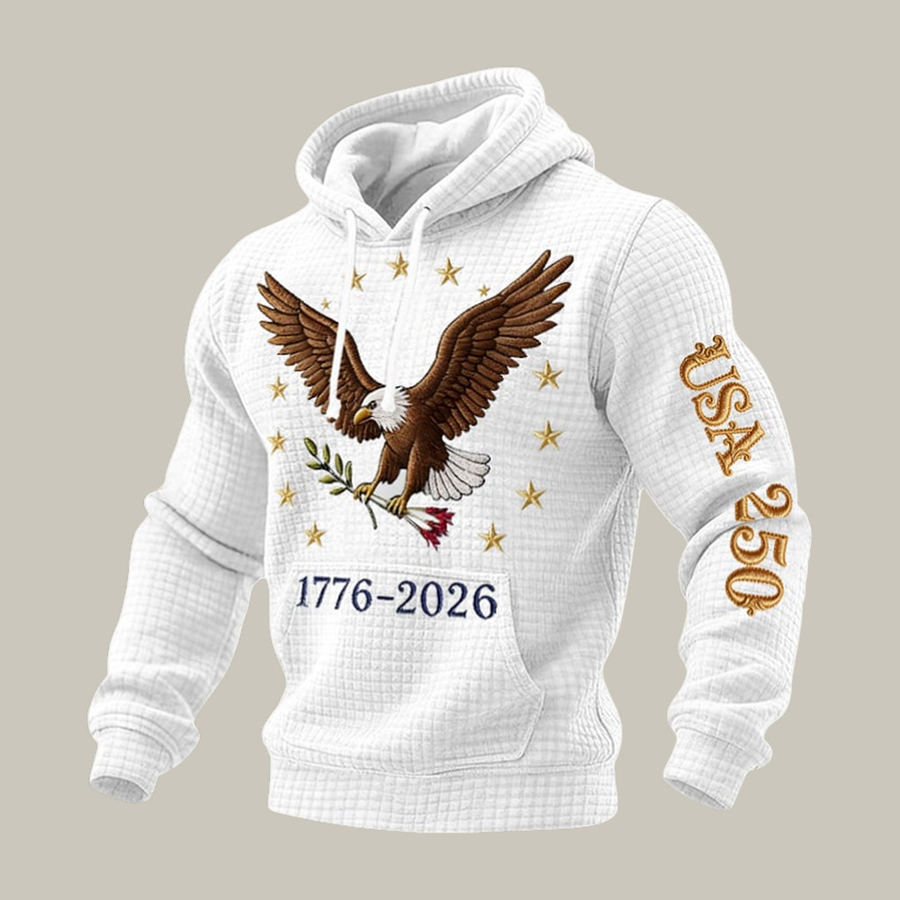 US 250th Anniversary 1776 2026 Eagle Hoodie Independence Day Apparel Gift For 4Th Of July