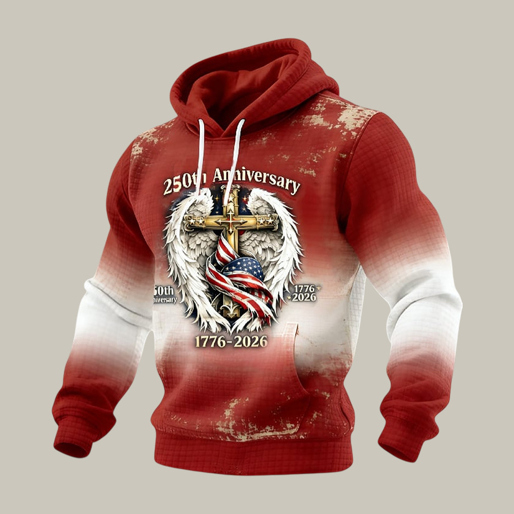US 250th Anniversary 1776 2026 Hoodie Independence Day Merch Patriotic Gift For Husband US 250th Anniversary 1776 2026 Hoodie Independence Day Merch Patriotic Gift For Husband - Image 1