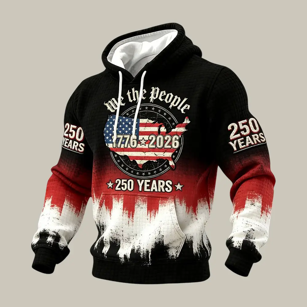 US 250th Anniversary Commemorative Design Hoodie Independence Day 2026 Merch