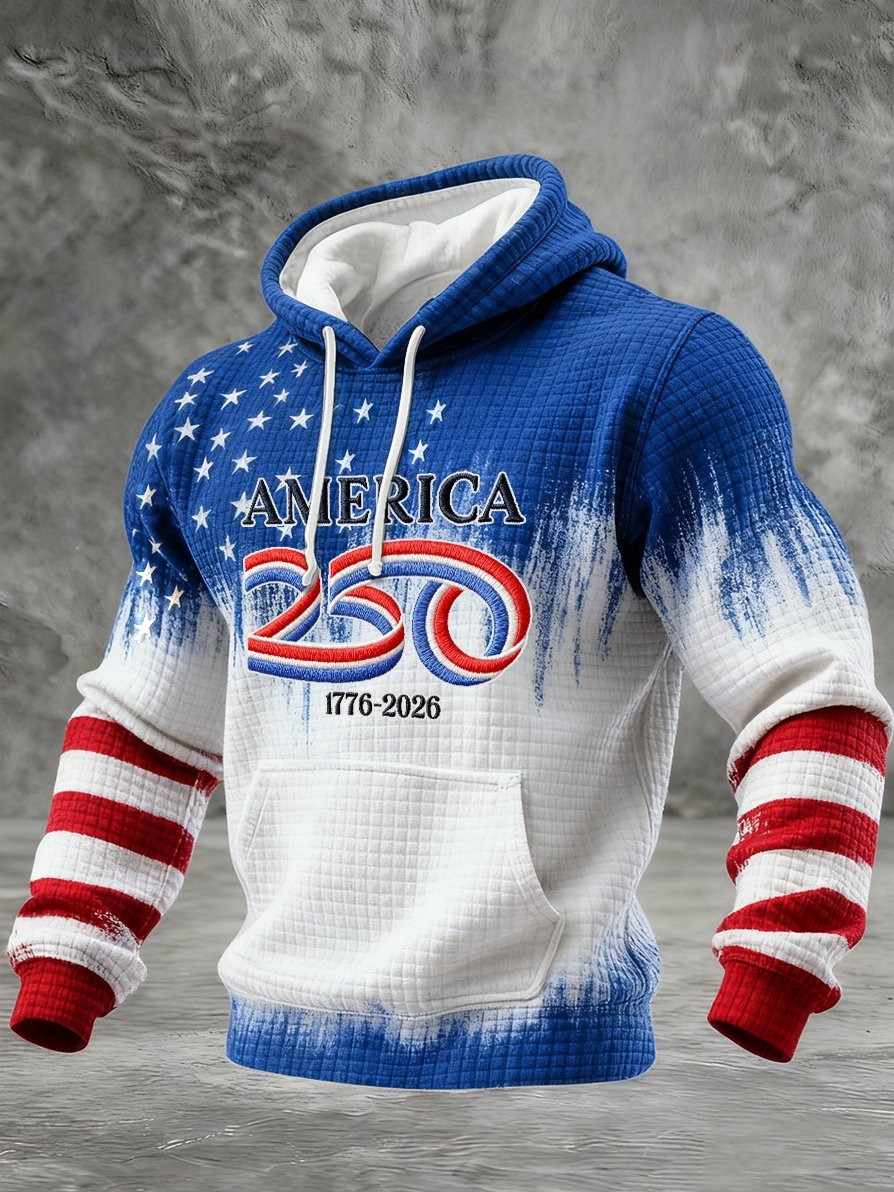 US 250th Anniversary Commemorative Design Hoodie Mens Fourth of July Merch Gift