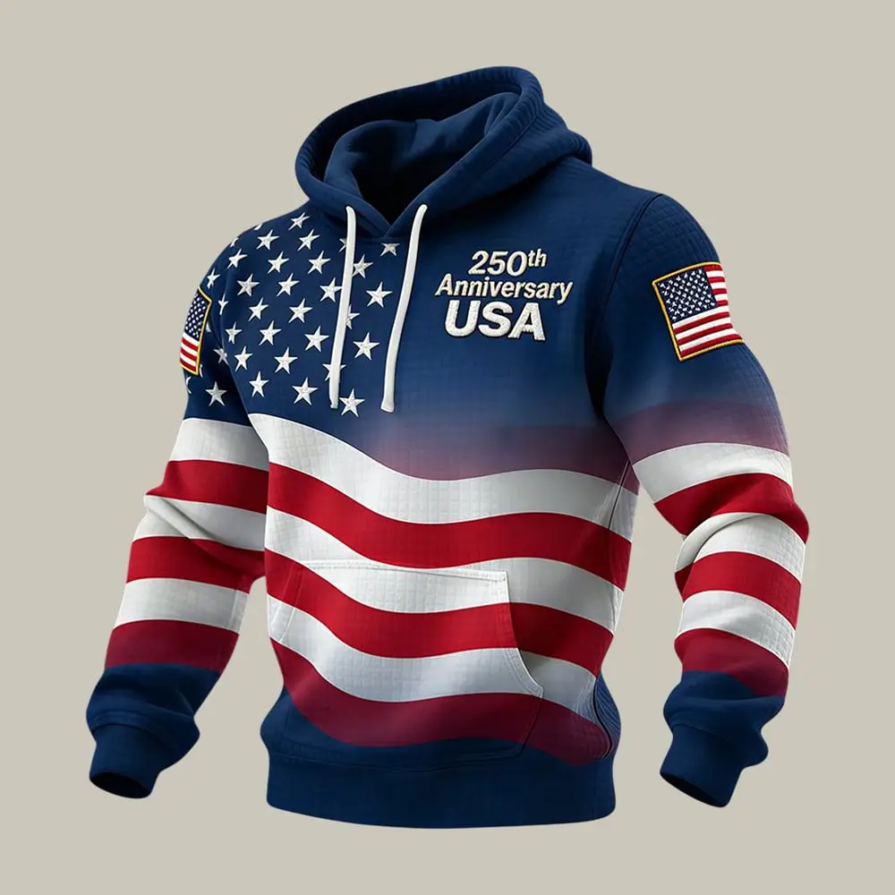 US 250th Anniversary Commemorative Hoodie Patriotic Apparel 4th Of July Attire US 250th Anniversary Commemorative Hoodie Patriotic Apparel 4th Of July Attire - Image 1