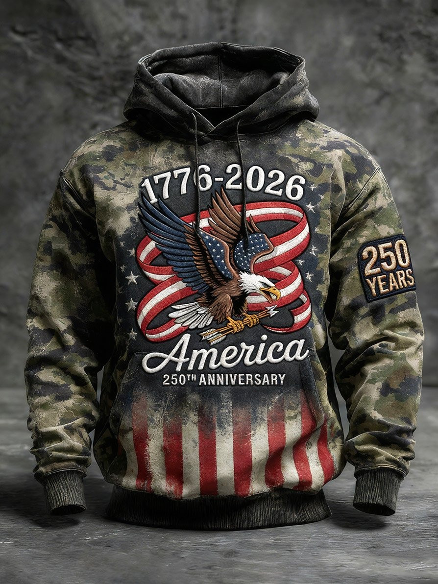 US 250th Anniversary Merch Hoodie 1776 2026 American Pride Apparel 4th July Gift
