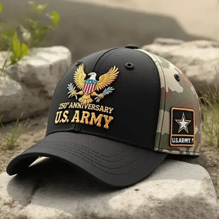 US Army 250Th Anniversary Camo Hat Proud Veteran Cap United States Army Honoring Day Gift US Army 250Th Anniversary Camo Hat Proud Veteran Cap United States Army Honoring Day Gift - Image 1