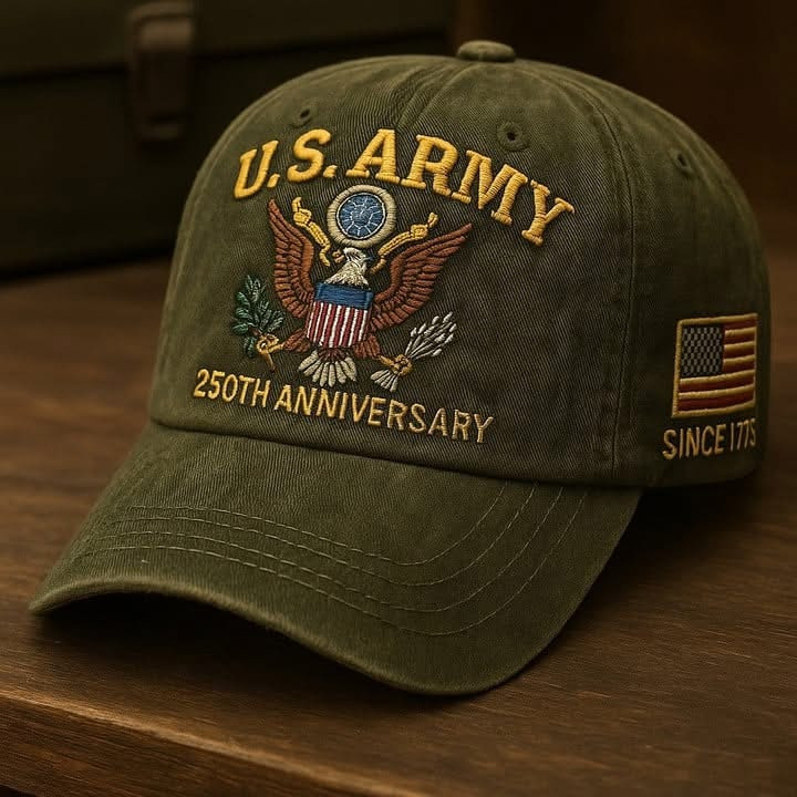 US Army 250th Anniversary Since 1775 Hat American Flag Military Baseball Cap Gifts For Army