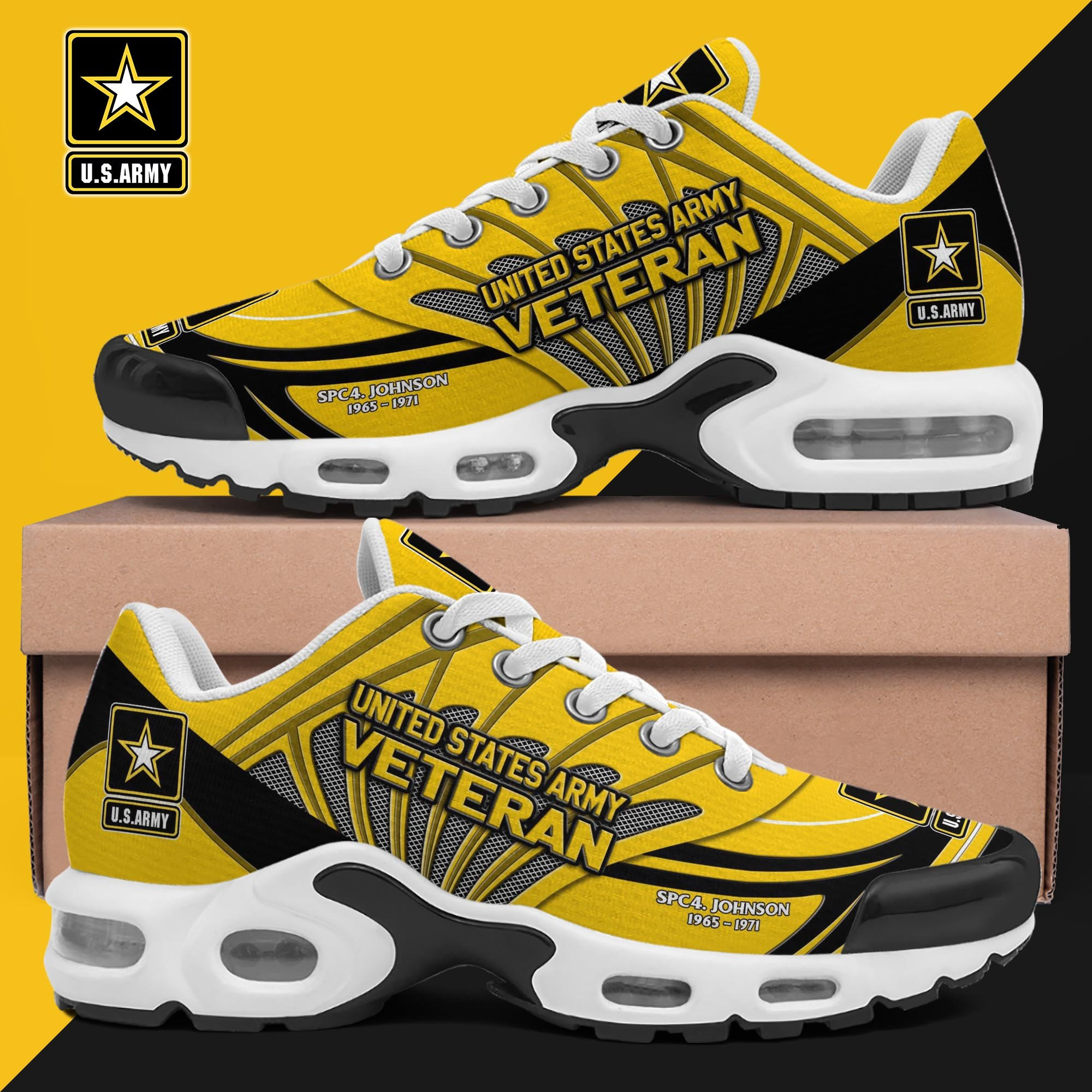 Us Army Shoes Custom Name And Year, Military Shoes, Military Gifts Ph406